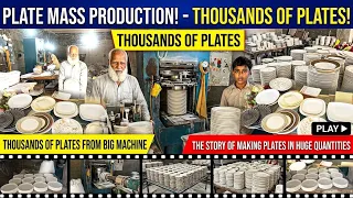 Mass Production of Ceramic Plates & Trays | Thousands of Dishes Made Daily!
