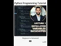 Lecture 1 Python Installation Variables Data Types Explained