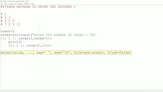 70 Python Pattern Programs - Floyd s Triangle Printing Floyd s Triangle Floyd Triangle