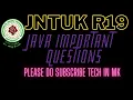 JNTUK R19 JAVA IMPORTANT QUESTIONS