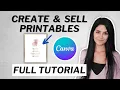 Create PRINTABLE Wall Art in Canva to Sell on Etsy Step by Step Process
