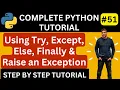 Try Except Exception Handling in Python Exception Handling in Python Python Tutorial