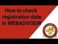 How to check your registration date in WebAdvisor