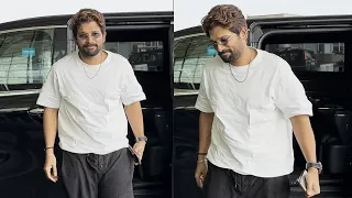 Allu Arjun Spotted  At Airport