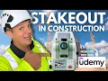 How to Mark a Point in Construction Tutorial Setting Out Stakeout Using a Total Station