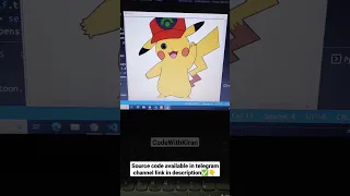 How to create Pikachu using python Shin-Chan Python Project turtle