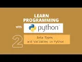 Learn Programming with PYTHON Filipino Data Types and Variables in Python