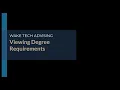 Viewing Degree Requirements in Self-Service