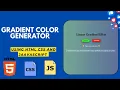 JavaScript Project Random Color Generator using HTML CSS and JS JavaScript Tutorial