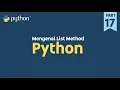 Mengenal List Method pada Python
