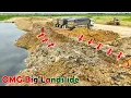 Lagu Great, NEW Project Operations!! Expert Bulldozers Komatsu D58P Pushing soil into Deep Water