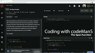 Codewars 7 kyu The Span Function JavaScript