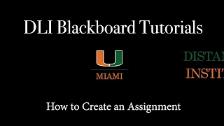 How to create an assignment in Blackboard