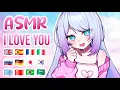 Lagu ASMR I love you in 12 languages ❤️ close deep whispers