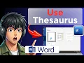 How to Use Thesaurus in Microsoft Word Updated 2026