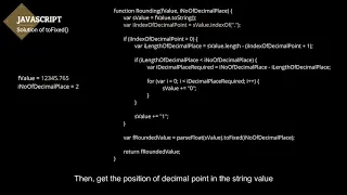 JAVASCRIPT Limitation Solution of toFixed
