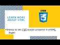 Introduction to CSS 27 How to set CSS margin property in HTML page CSS in Hindi