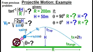Physics Viewer s Request Mechanics Projectile Motion V0 theta Example