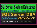 System Databases in SQL Server - SQL Server DBA Complete Course in Telugu