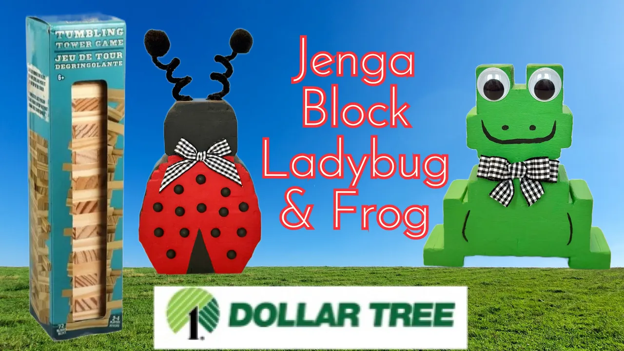 Jenga Block Ladybug 🐞 and Frog 🐸