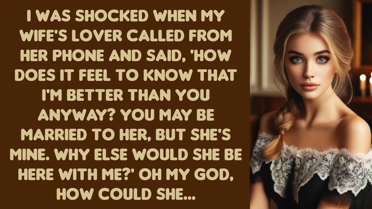 Outline Video I was shocked when my wife's lover called from her phone and said,'How does it feel to know that I'm