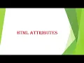 HTML Tutorial for beginners HTML Attributes-04