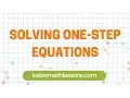 Solving One-Step Equations