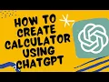 Create Your Own Calculator with ChatGPT Easy JavaScript Tutorial