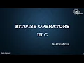 Lesson - 39 Bitwise Operator in C Part 1 C Tutorial