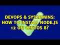 DevOps SysAdmins How to install Node js 12 on CentOS 8