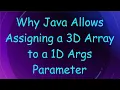 Why Java Allows Assigning a 3D Array to a 1D Args Parameter