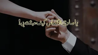 يا سارق الأنفاس كيف عبثت بي  جعفر الخطاط دندنها
