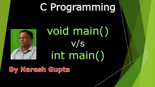 Difference Between Void main and Int main in C C Programming Tutorial
