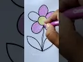 Flower coloring with crayons