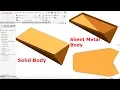 Solidworks sheet metal Tutorial Convert Solid Body into Sheet metal Body