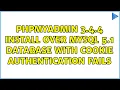 phpMyAdmin 3 4 4 install over MySQL 5 1 database with cookie authentication fails