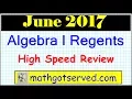 June 2017 algebra 1 Answers NYS Regents Examination 1 to 24 Multiple Choice