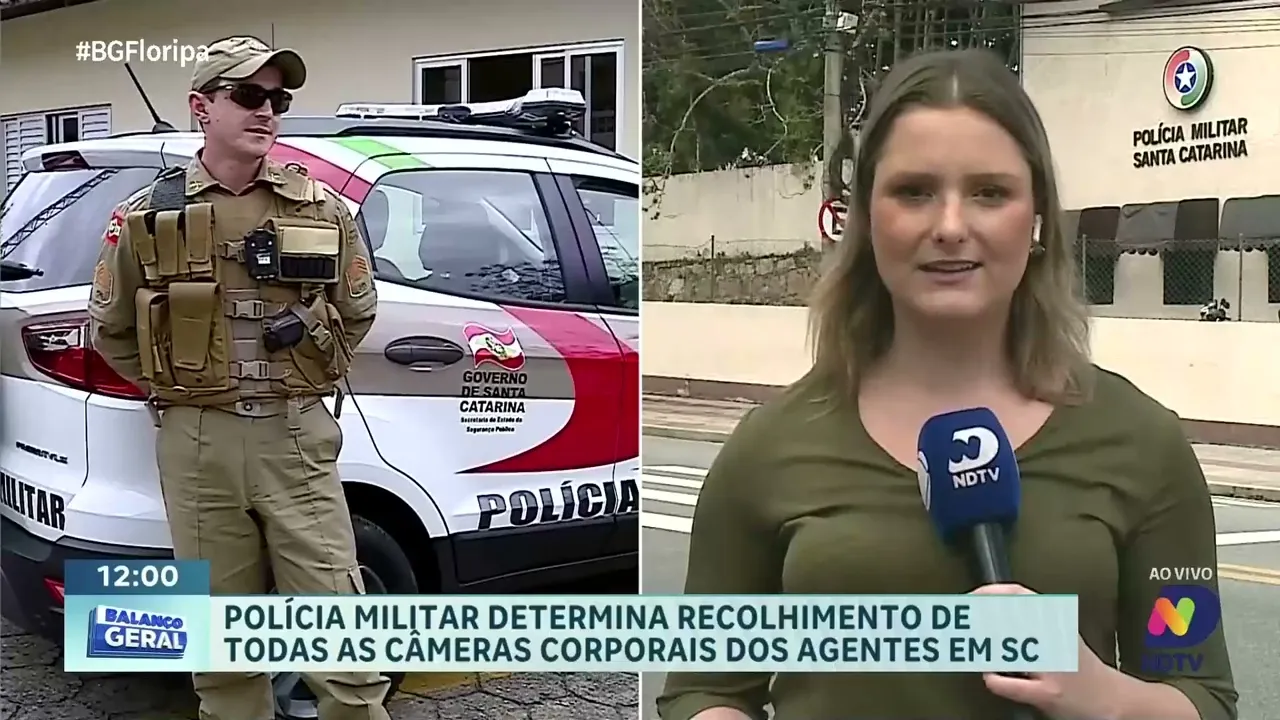 Polícia Militar de SC recolhe todas as câmeras corporais dos agentes