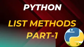 List Methods in Python-Part-1-append pop extend Python Tutorial in Tamil for Beginners