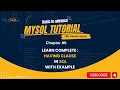 Chapter-8 Having clause in SQL step by step tutorial with example MySQL Database 2023