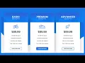 Free 22 responsive pricing table design HTML and CSS templates