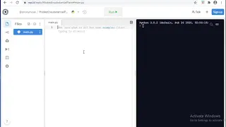 Quick Start Using Repl it w python