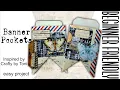 Banner pockets Book page inspiration crafty by tony