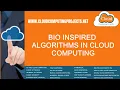 Bio Inspired Algorithms in Cloud Computing Bio Inspired Algorithms in Cloud Computing Projects