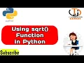 math sqrt function program in python