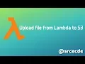 AWS Upload file from Lambda function to S3 bucket