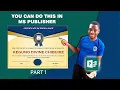 Microsoft Publisher certificate design How to create stunning certificate with Ms Publisher part 1
