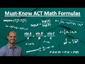 ACT Math 100 Must-Know Formulas To Get A 36 in 2025