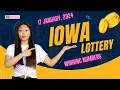 Iowa Evening Lottery Results For - 17 Jan 2024