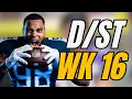 MUST START Fantasy Defenses - Week 16 Tiers Rankings